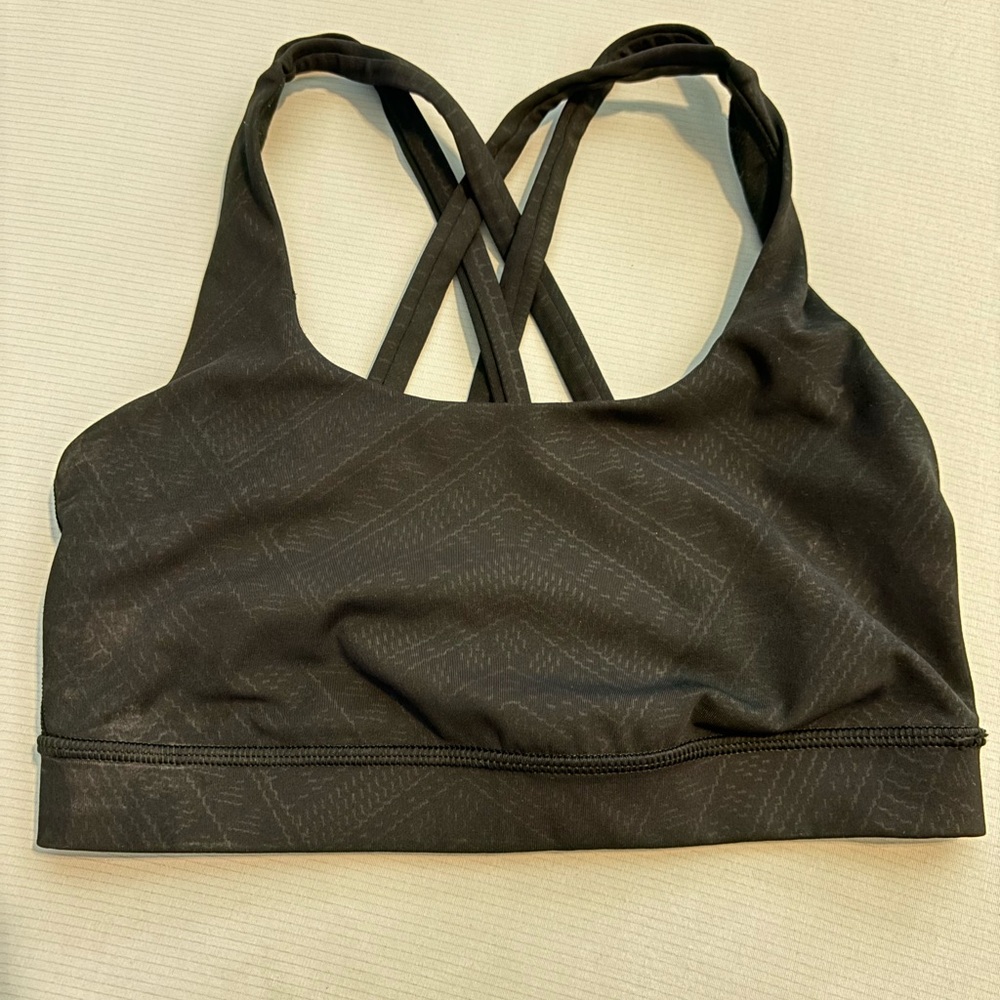 Lululemon black size 4 sports bra